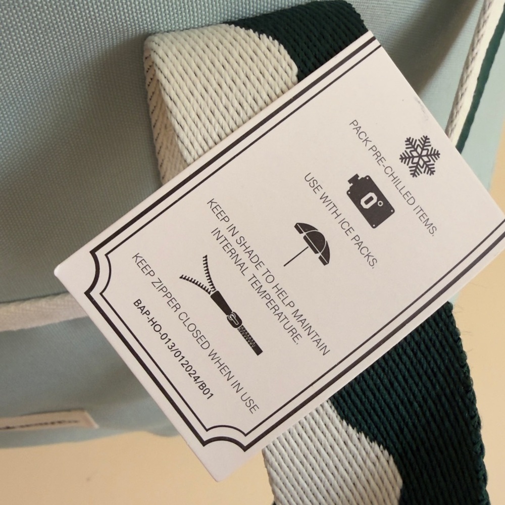 NWT‎ Business & Pleasure Co. The Holiday Cooler Tote Bag - Rivie Green - Picture 8 of 10